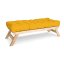 ALLEGRO Bench (lavice z buku) - rozmer: 140x50x43 cm, farba futonu: yellow, farba: neošetřené (bez oleja, bez laku)