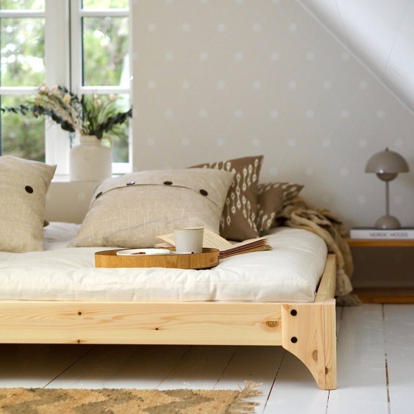 ELAN BED natural pine (posteľ z borovice) - Farba: karup natural, rozmer: 140*200 cm