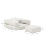 MINI CUBE - rozmer: 60x68x24 cm, farba futonu: natural