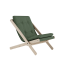 deckchair BOOGIE - lehátko (skladacie) - rozmer: 65x88x75 cm, farba futonu: olive green, farba: neošetřené (bez oleja, bez laku)