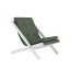 deckchair BOOGIE - lehátko (skladacie) - rozmer: 65x88x75 cm, farba futonu: olive green, farba: white (lak)