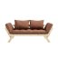 BEBOP SOFA natural pine (pohovka z borovice) - Farba: karup natural, farba futonu: clay brown 759