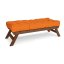 ALLEGRO Bench (lavice z buku) - rozmer: 140x50x43 cm, farba futonu: orange, farba: walnut (lněný olej)