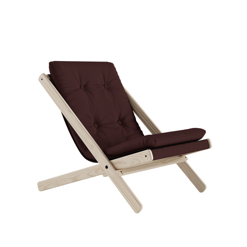 deckchair BOOGIE - lehátko (skladacie) - rozmer: 65x88x75 cm, farba futonu: brown, farba: neošetřené (bez oleja, bez laku)