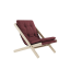 deckchair BOOGIE - lehátko (skladacie) - rozmer: 65x88x75 cm, farba futonu: bordeaux, farba: neošetřené (bez oleja, bez laku)