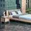 DROP HARD Double Bed (postel z buku) - rozmer: 200x180x26 cm, farba: neošetřené (bez oleja, bez laku)