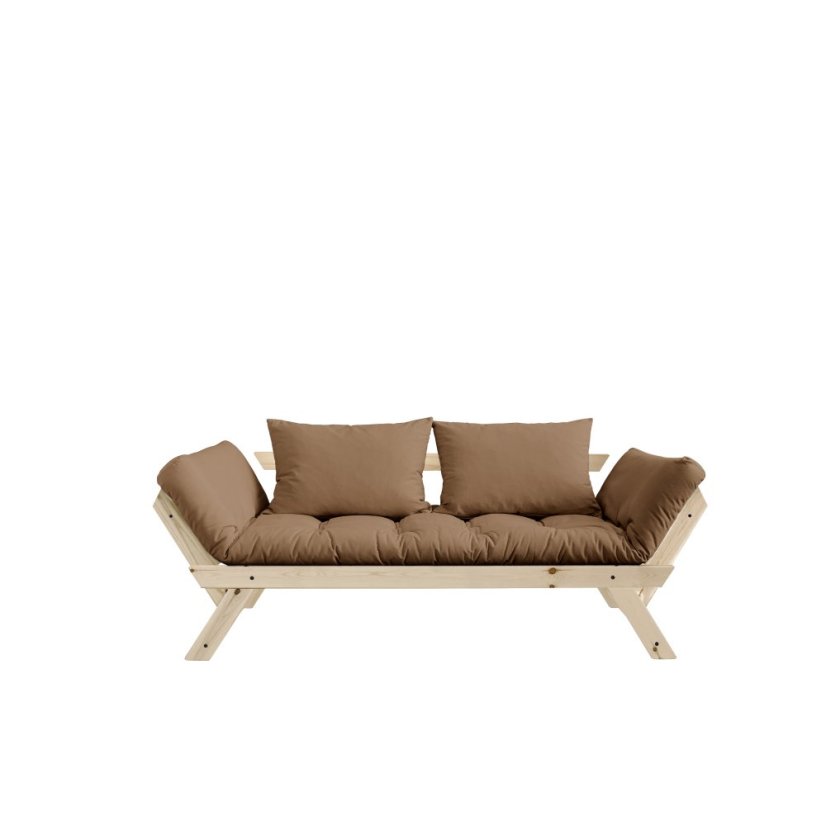 BEBOP SOFA natural pine (pohovka z borovice) - Farba: karup natural, farba futonu: mocca 755