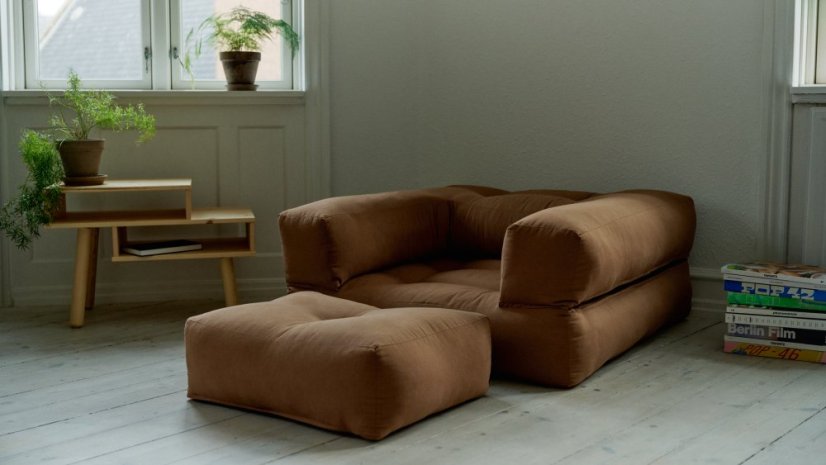 sofa CUBE (futónová pohovka) - rozmer: 90*190 cm, farba futonu: natural 701