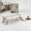 ALLEGRO Bench (lavice z buku) - rozmer: 140x50x43 cm, farba futonu: yellow, farba: neošetřené (bez oleja, bez laku)