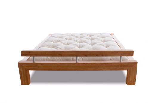 WOOD 02 natural adler bed (posteľ z jelše) - Farba: Tmavo hnedá, rozmer: 160*200 cm
