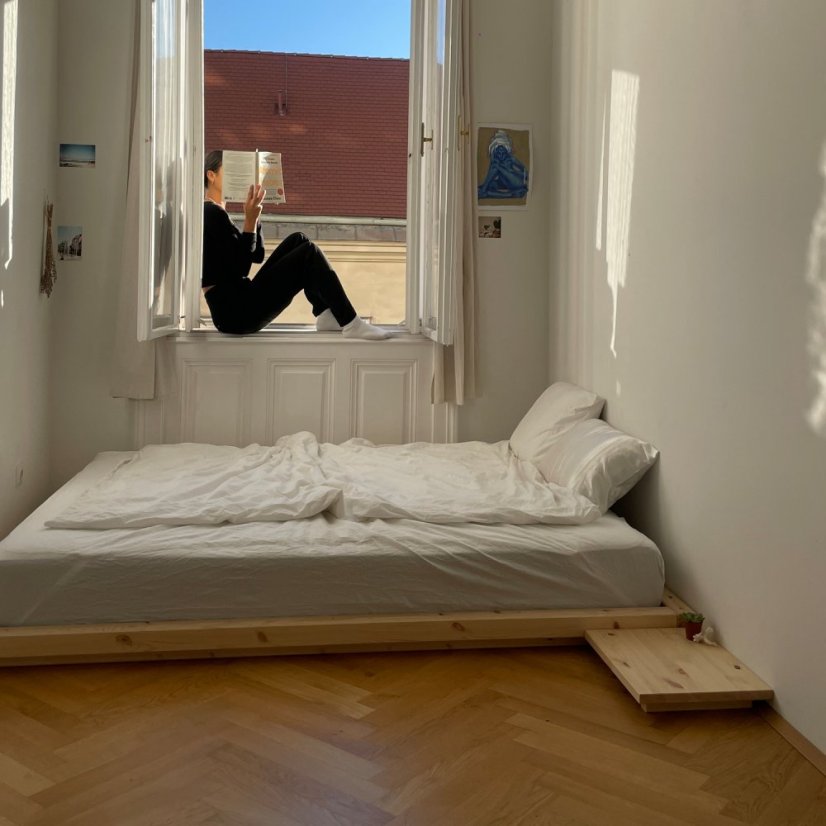 DOCK BED natural pine (posteľ z borovice) - Farba: karup natural, rozmer: 140*200 cm