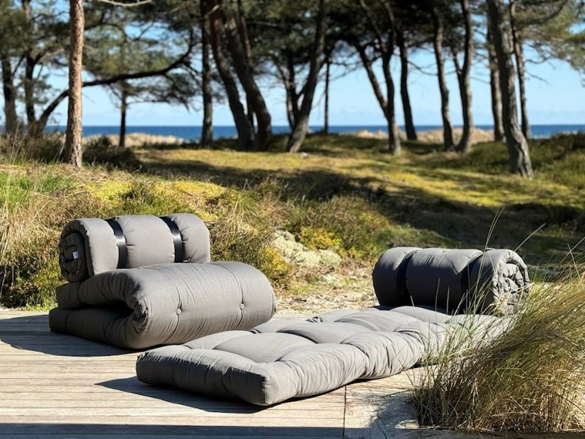 BUCKLE-UP CHAIR OUT™ - rozmer: 140*200 cm, farba futonu: karup out dark grey