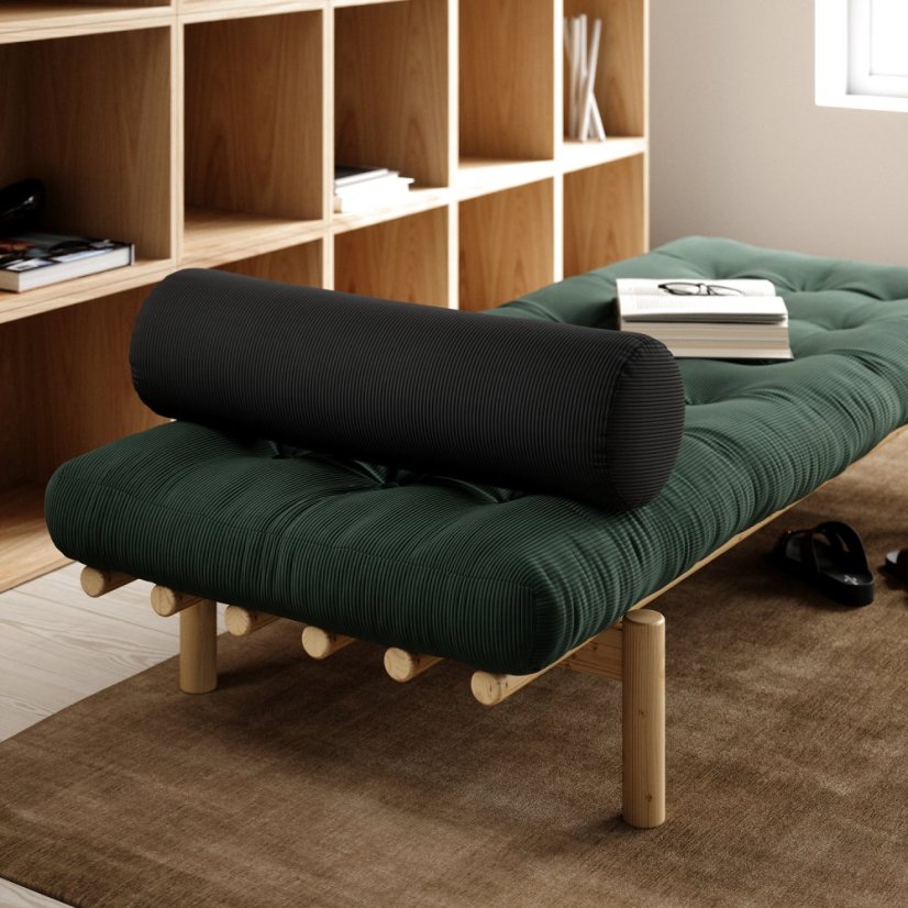 sofa NEXT daybed natural pine (pohovka z borovice) - Farba: karup natural, farba futonu: sorbet pink 516