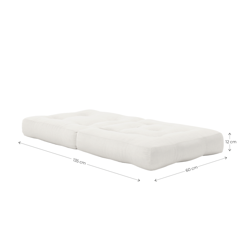 MINI CUBE - rozmer: 60x68x24 cm, farba futonu: natural