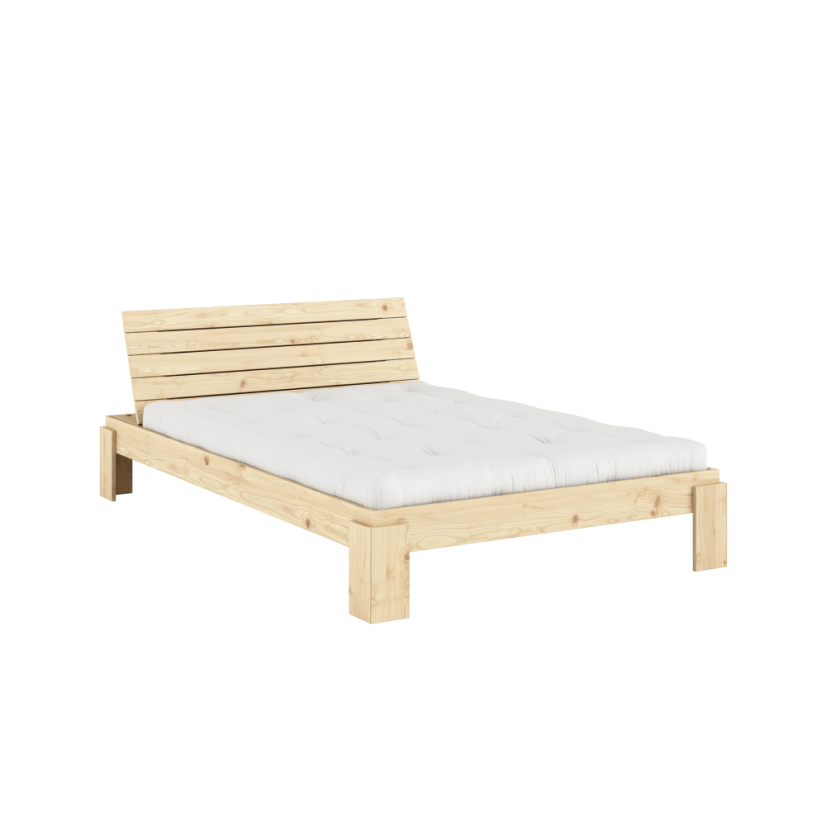 LAYERS BED HEADBOARD natural pine (posteľ z borovice) - rozmer: 160*200 cm, farba: karup natural