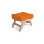 ALLEGRO Pouffe - rozmer: 55x47x43 cm, farba futonu: orange, farba: neošetřené (bez oleja, bez laku)