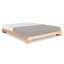 CUBE Double Bed (postel z buku) - rozmer: 200x200x16 cm, farba: natural (lněný olej)