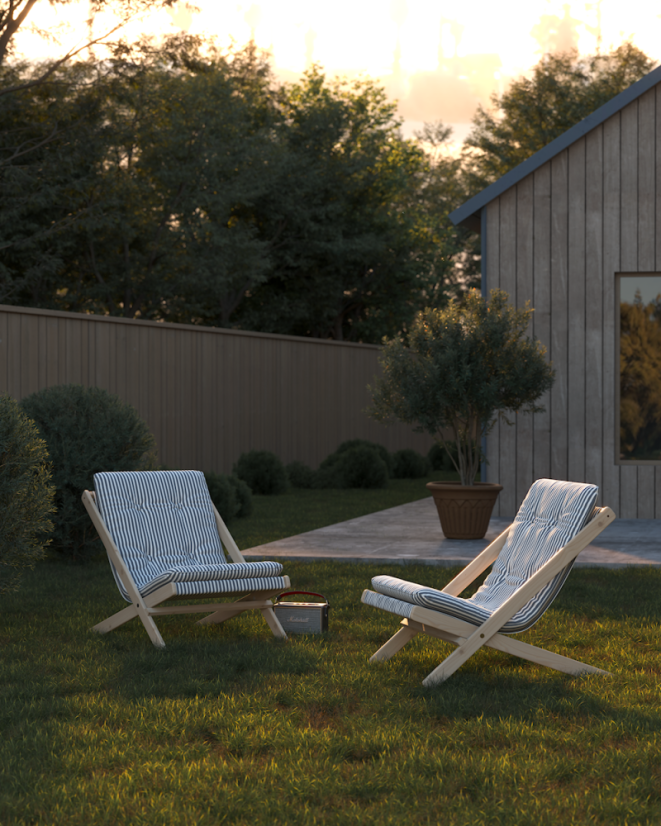 deckchair BOOGIE - lehátko (skladacie) - rozmer: 65x88x75 cm, farba futonu: clay brown, farba: neošetřené (bez oleja, bez laku)