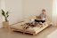 SOCIAL BED natural pine (posteľ z borovice) - rozmer: 148x204x23 cm, farba: natural (lak)