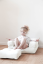 MINI CUBE - rozmer: 60x68x24 cm, farba futonu: natural