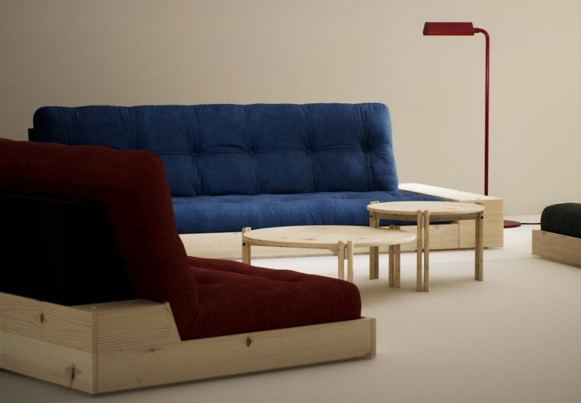 BASE SOFA natural pine (pohovka z borovice) - farba futonu: natural 701, farba: karup natural