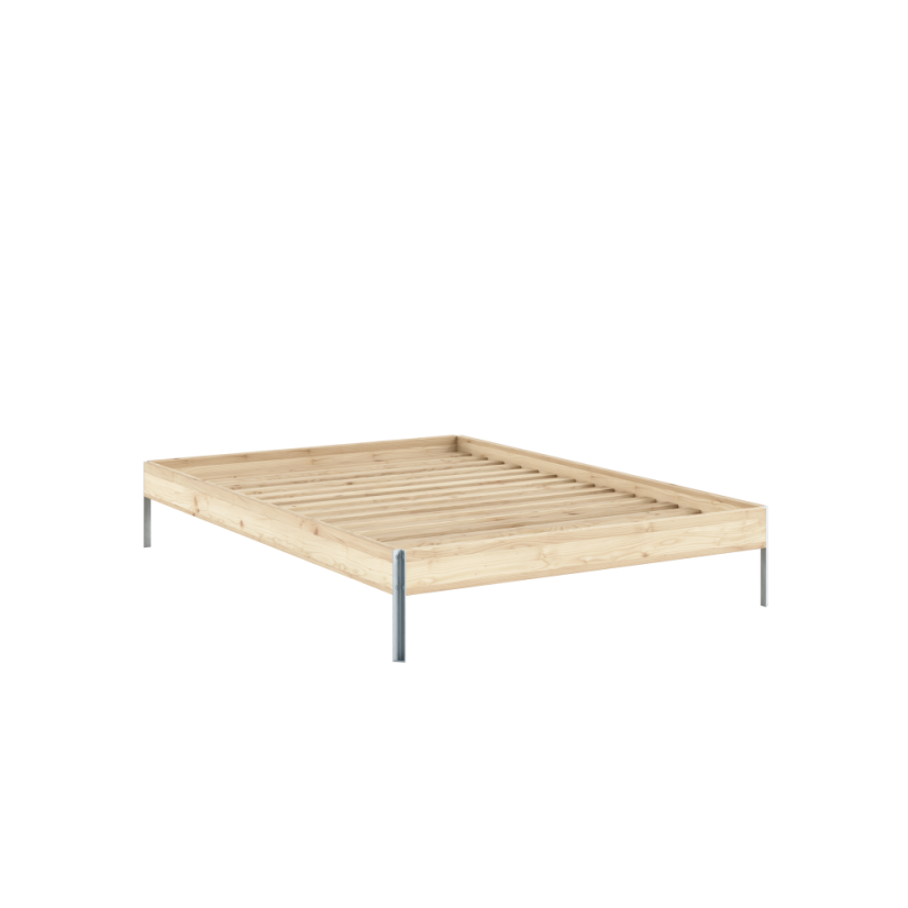 CORE BED natural pine (posteľ z borovice) - rozmer: 140*200 cm, farba: karup natural