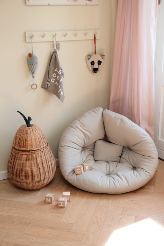 MINI NIDO - rozmer: 75x80x60 cm, farba futonu: natural