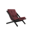 deckchair BOOGIE - lehátko (skladacie) - rozmer: 65x88x75 cm, farba futonu: bordeaux, farba: black (lak)