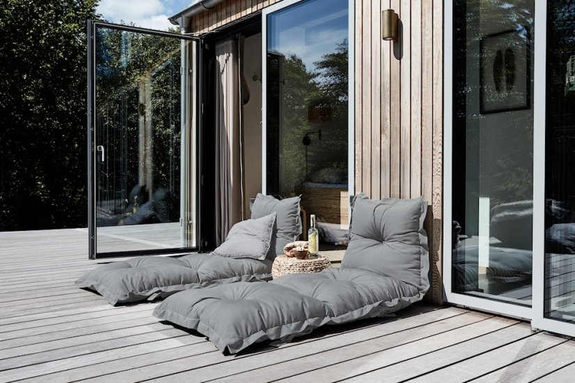 SIT AND SLEEP OUT™ - rozmer: 80x200 cm, farba futonu: white
