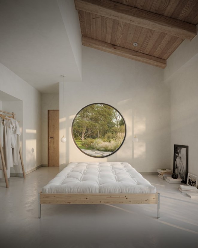 CORE BED natural pine (posteľ z borovice) - rozmer: 140*200 cm, farba: karup natural