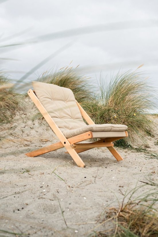 deckchair BOOGIE OUTDOOR - lehátko vonkajšie (skladacie) - rozmer: 65x88x75 cm, farba futonu: white, farba: olej (pre exteriér)