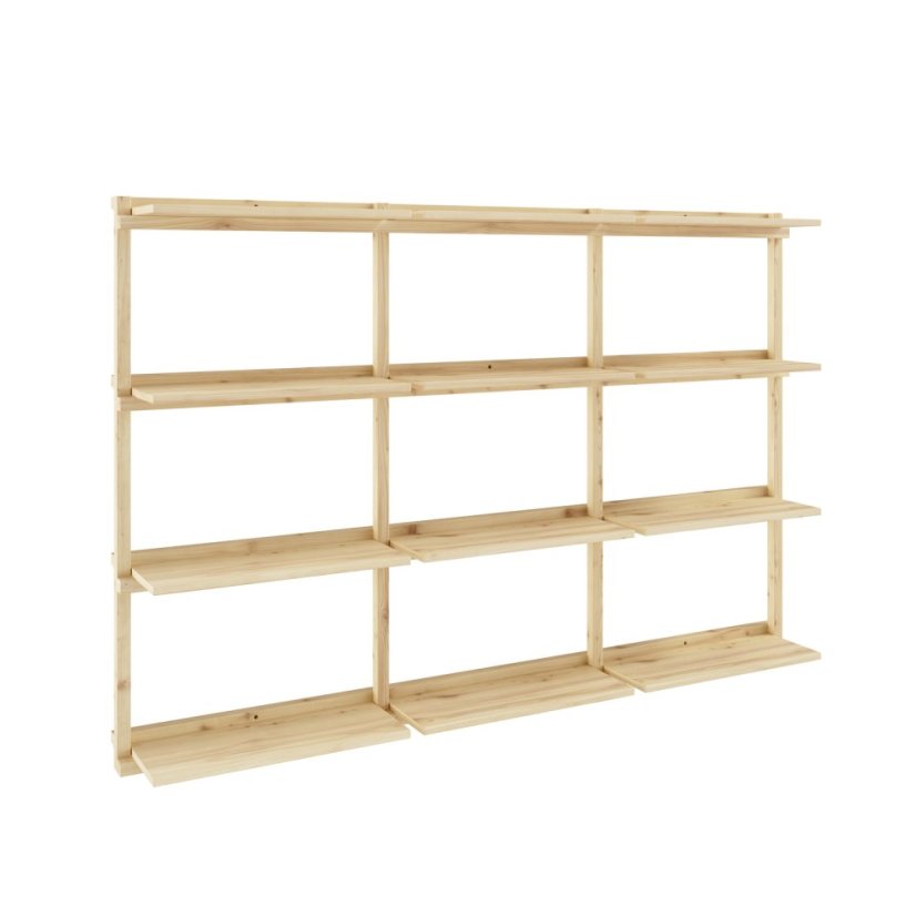 GROOVE SHELVING (nástenné police) - Farba: karup natural, rozmer: 127*25,5*66 cm