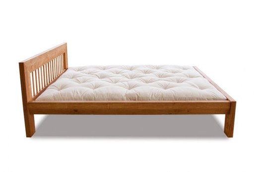 WOOD 01 natural adler bed (posteľ z jelše) - Farba: Višňa tmavá, rozmer: 90*200 cm