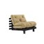 ROOT SOFA natural pine (pohovka z borovice) - Farba: karup black night, rozmer: 90*200 cm, farba futonu: wheat beige 758