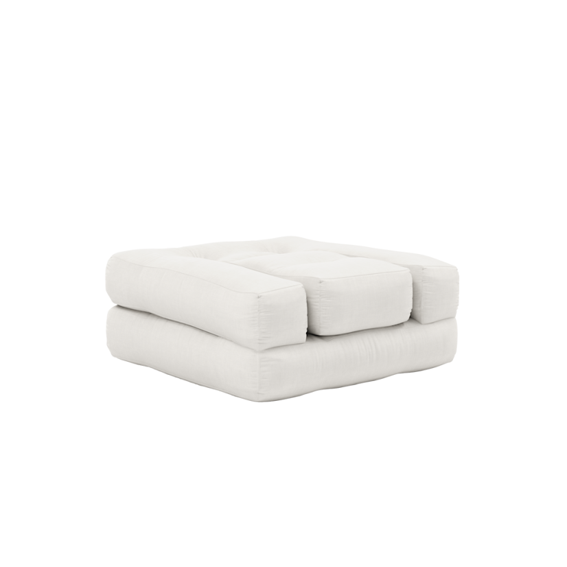 MINI CUBE - rozmer: 60x68x24 cm, farba futonu: natural