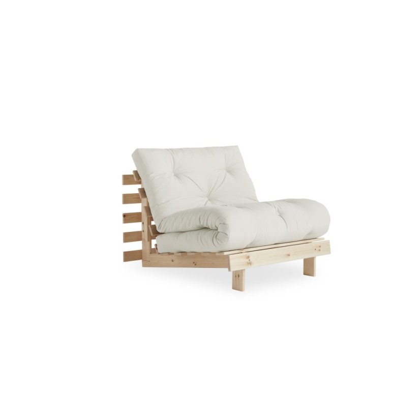 ROOT SOFA natural pine (pohovka z borovice) - Farba: karup natural, rozmer: 90*200 cm, farba futonu: natural 701