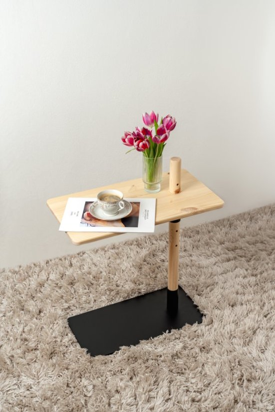 table ADJUST (stolík) - rozmer: 55x30 cm, farba: natural (lak)