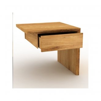 nočný stolík - L TYPE - drevo - dub