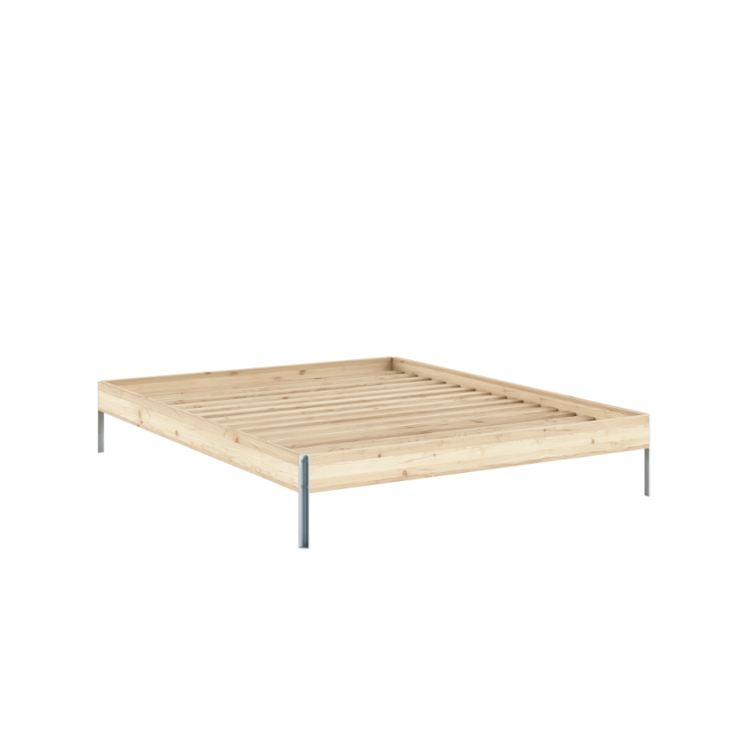 CORE BED natural pine (posteľ z borovice) - rozmer: 160*200 cm, farba: karup natural