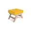 ALLEGRO Pouffe - rozmer: 55x47x43 cm, farba futonu: yellow, farba: neošetřené (bez oleja, bez laku)