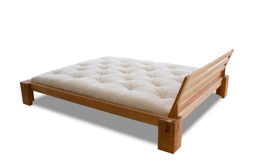 WOOD 03 natural adler bed (posteľ z jelše) - Farba: Orech, rozmer: 140*200 cm