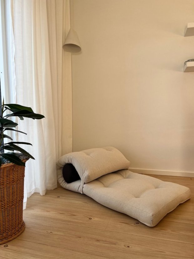 WRAP - rozmer: 70x200x12 cm, farba futonu: natural