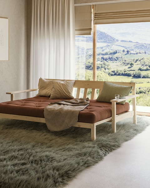 UNWIND SOFA natural pine (pohovka z borovice) - Farba: karup natural, farba futonu: natural 701