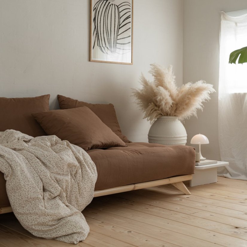 SENZA SOFA DAYBED pine (pohovka z borovice) - Farba: karup natural, farba futonu: natural 701
