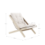 deckchair BOOGIE OUTDOOR - lehátko vonkajšie (skladacie) - rozmer: 65x88x75 cm, farba futonu: white, farba: olej (pre exteriér)