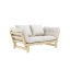 BEAT SOFA natural pine (pohovka z borovice) - Farba: karup natural, farba futonu: wheat beige 758