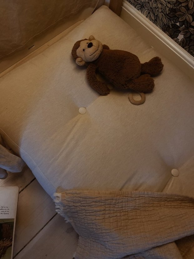 MINI HIPPO - rozmer: 65x70x40 cm, farba futonu: natural