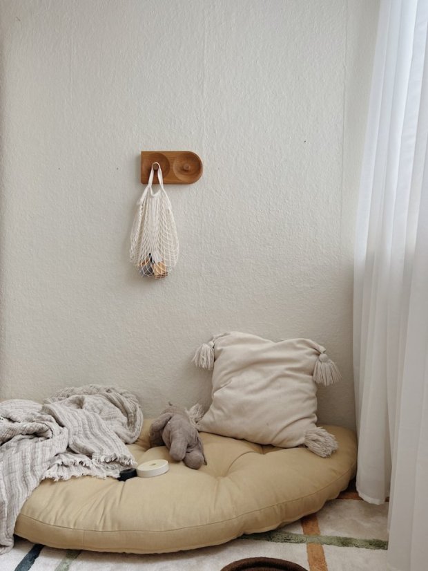 MINI NIDO - rozmer: 75x80x60 cm, farba futonu: natural