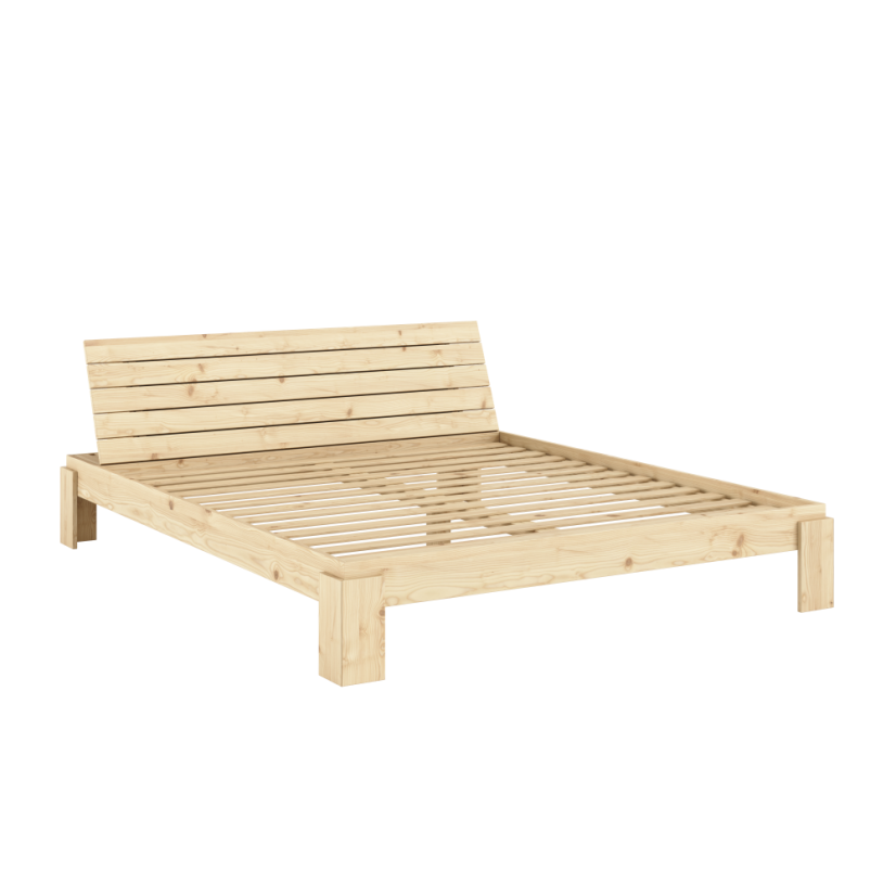 LAYERS BED HEADBOARD natural pine (posteľ z borovice) - rozmer: 180*200 cm, farba: karup natural