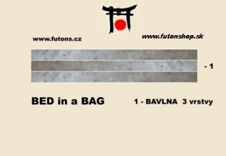 FUTON natural bed in bag (posteľ vo vreci) - Farba: Natural, rozmer: 70*190 cm